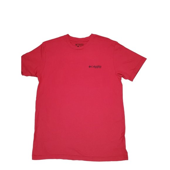 Columbia Shirts Columbia Pfg Ss Tshirt Red Lure Flag On Back Mens